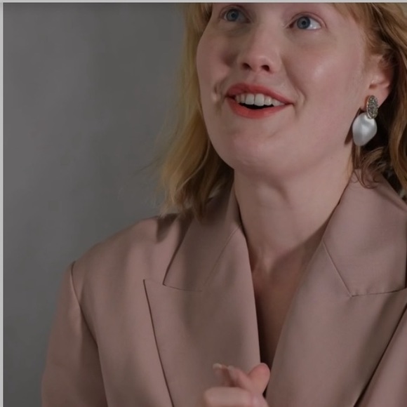 ALEXIS BITTAR • NEW Solanales Crystal Lake Lucite Petal Post Silver Earrings - Picture 7 of 8